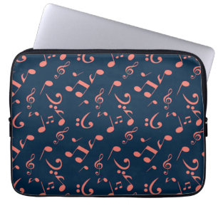 Music pattern laptop sleeve
