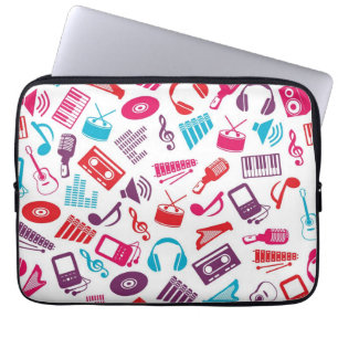 Music pattern laptop sleeve