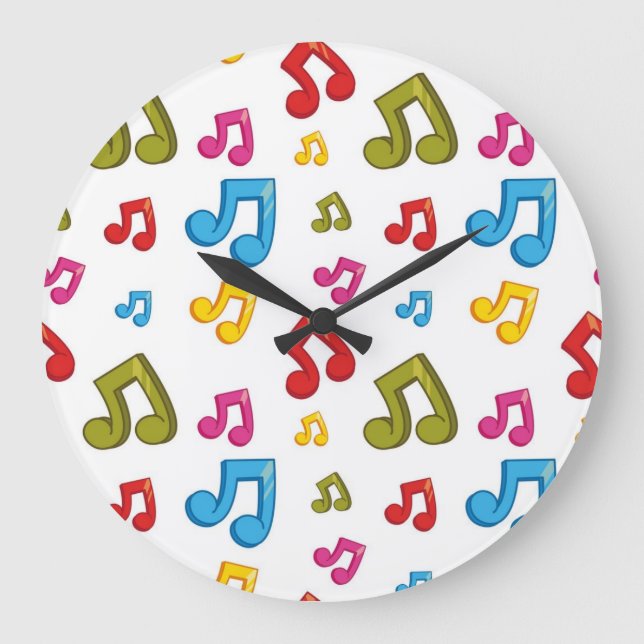 Music pattern large clock (Front)