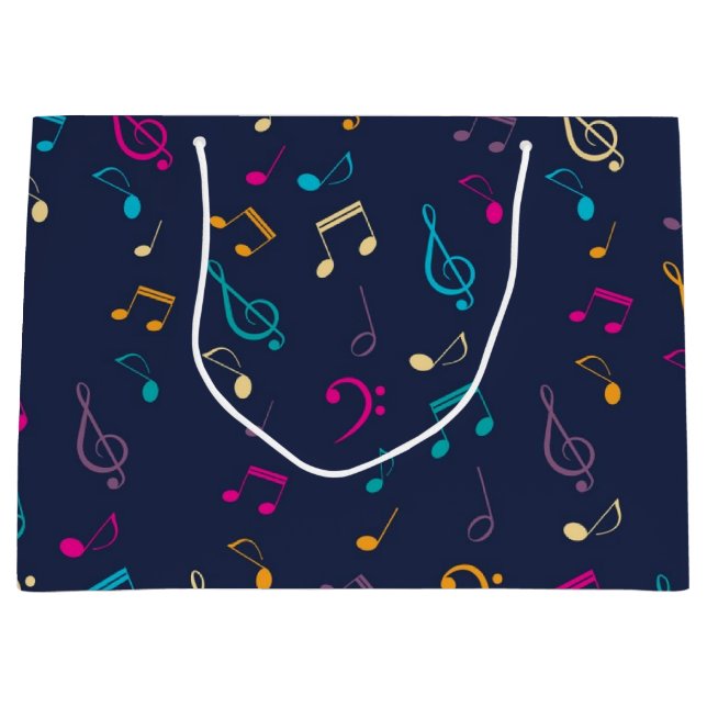 Music pattern large gift bag (Front)