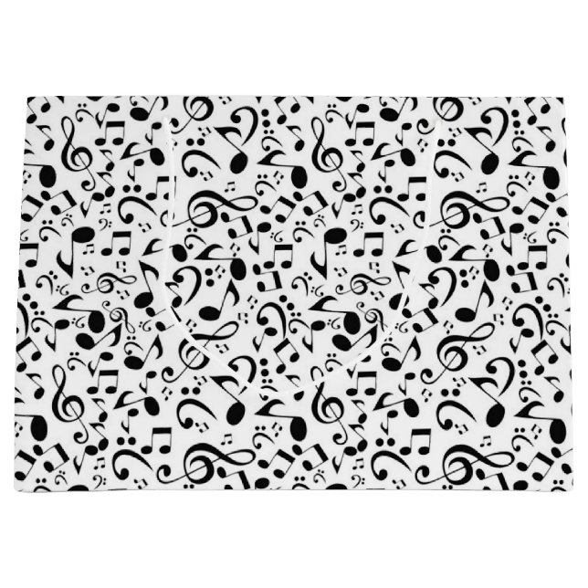 Music pattern large gift bag (Front)