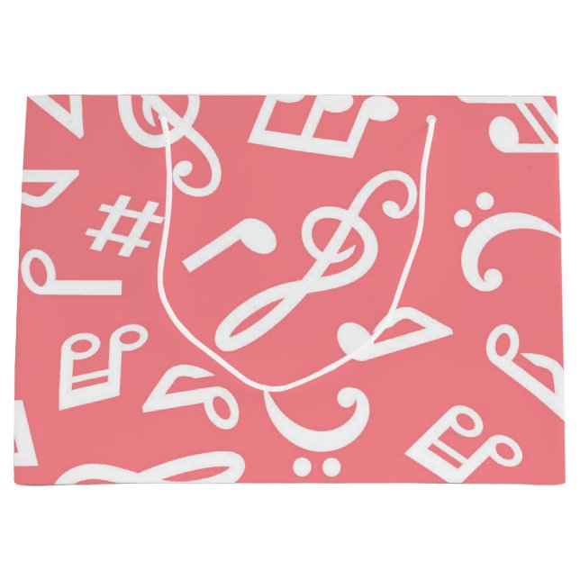 Music pattern large gift bag (Front)