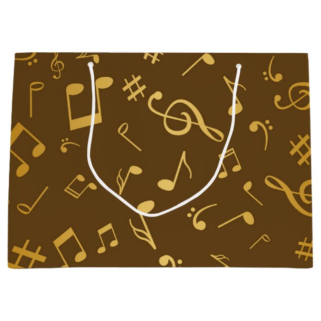 Music pattern large gift bag (Front)