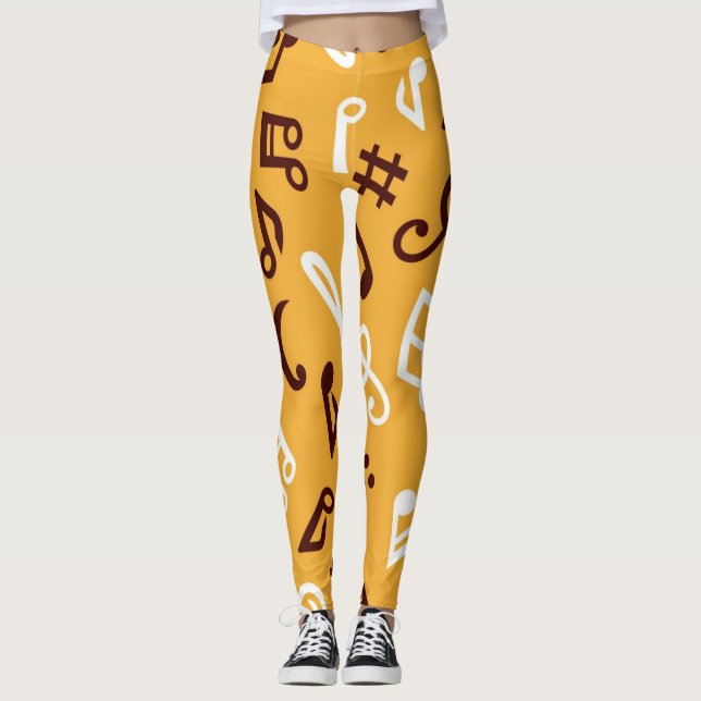 Music pattern leggings (Front)
