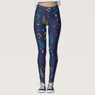Music pattern leggings