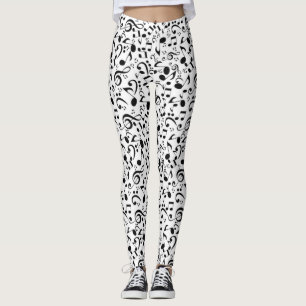 Music pattern leggings