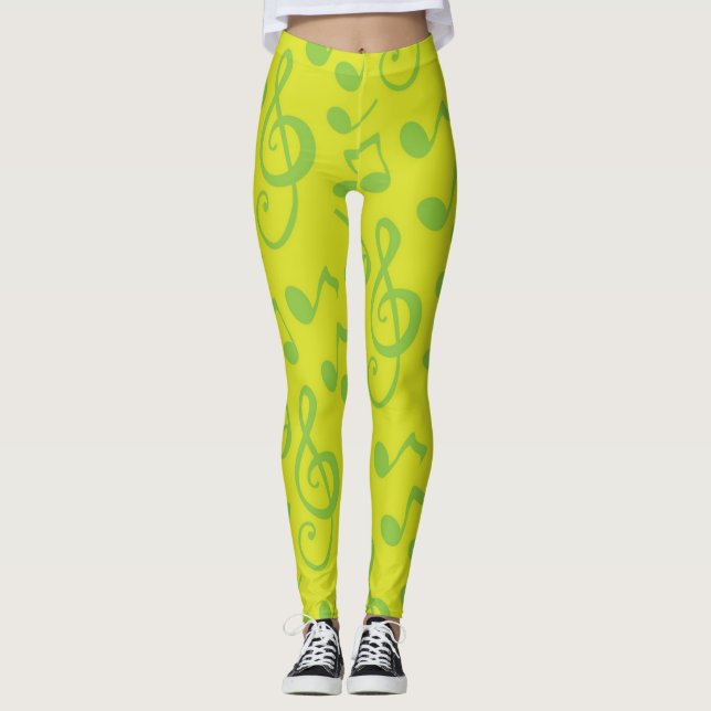 Music pattern leggings (Front)