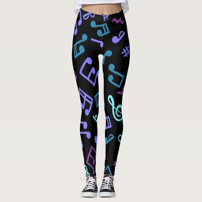 Music pattern leggings (Front)
