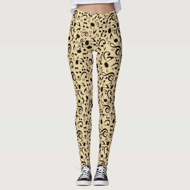 Music pattern leggings (Front)