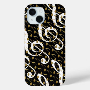 music pattern musical notes iPhone 15 case