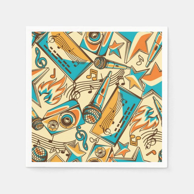 Music pattern napkin (Front)