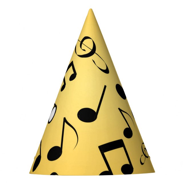 Music pattern party hat (Front)