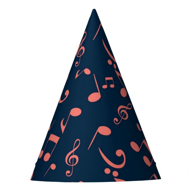 Music pattern party hat (Front)