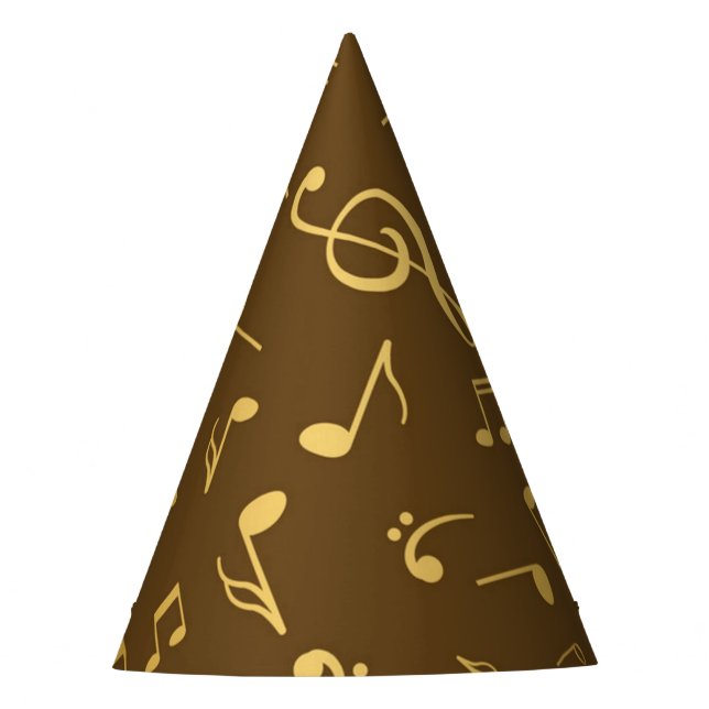 Music pattern party hat (Front)