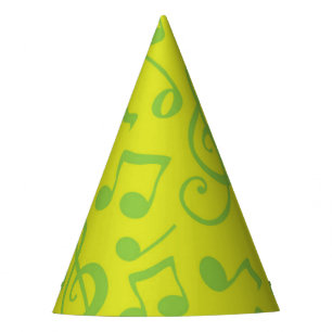 Music pattern party hat