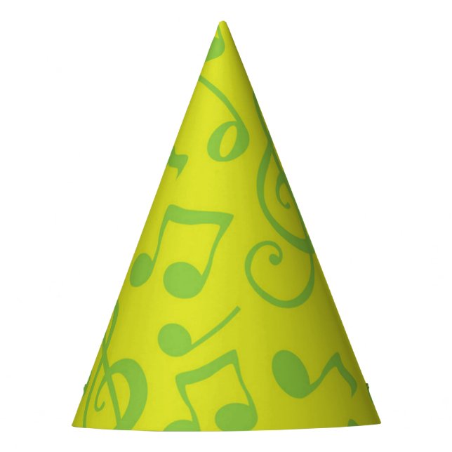 Music pattern party hat (Front)