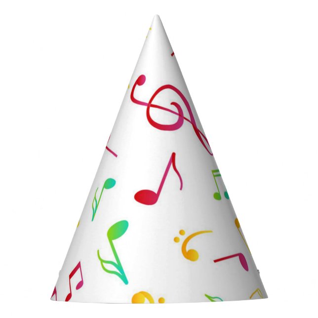 Music pattern party hat (Front)