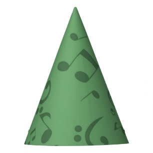 Music pattern party hat