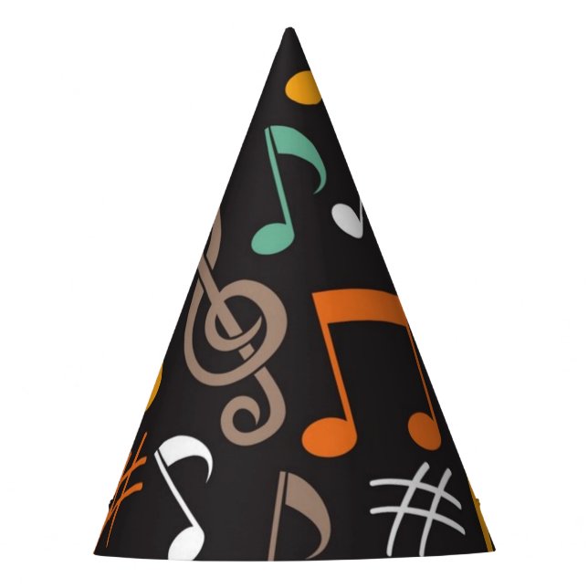 Music pattern party hat (Front)