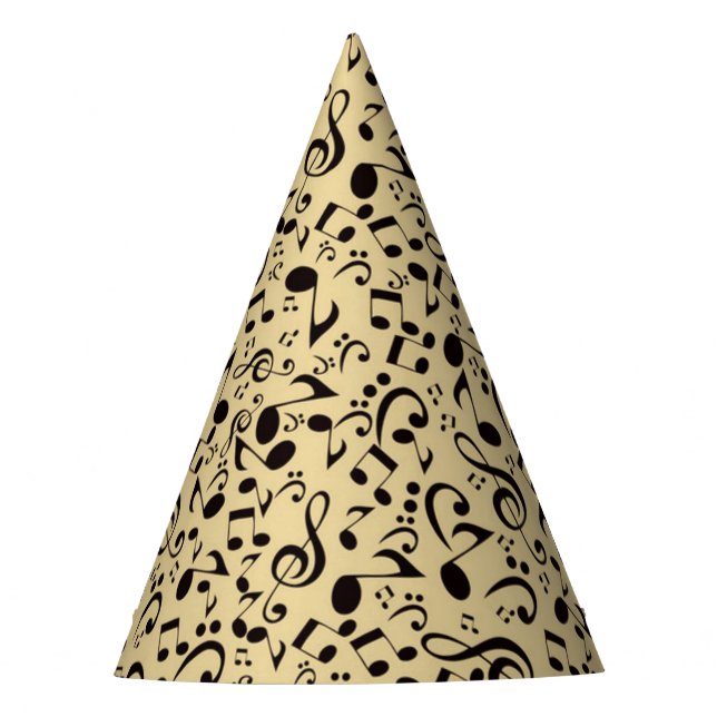 Music pattern party hat (Front)