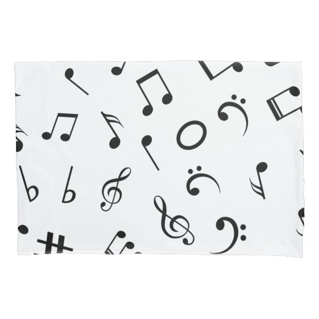 Music pattern pillowcase (Front)