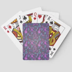 Music pattern playing cards