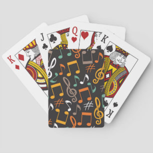 Music pattern playing cards
