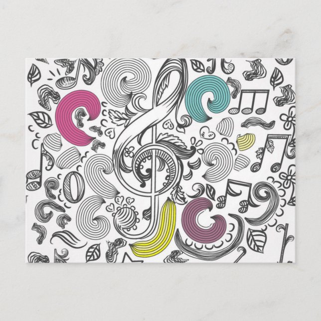 Music pattern postcard (Front)