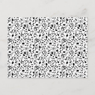 Music pattern postcard