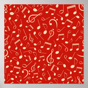 Music pattern poster