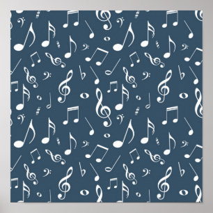Music pattern poster