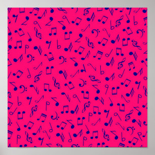 Music pattern poster