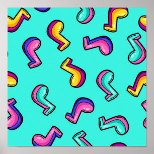 Music pattern poster