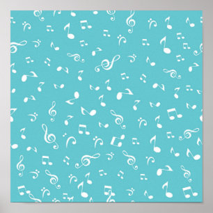 Music pattern poster