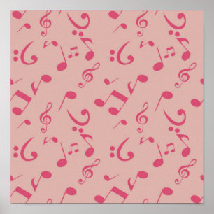 Music pattern poster