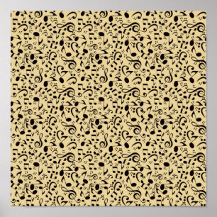 Music pattern poster