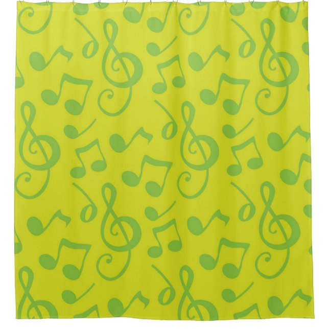Music pattern shower curtain (Front)