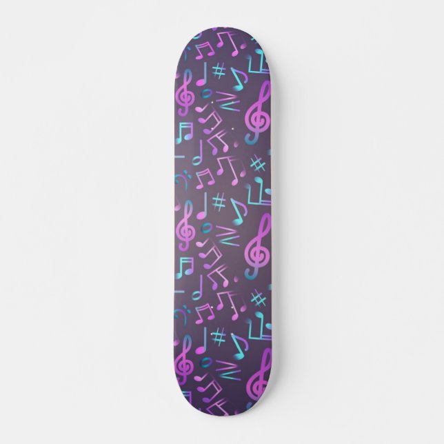 Music pattern skateboard (Front)