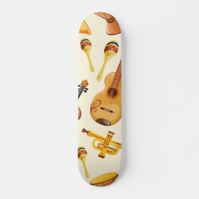 Music pattern skateboard (Front)