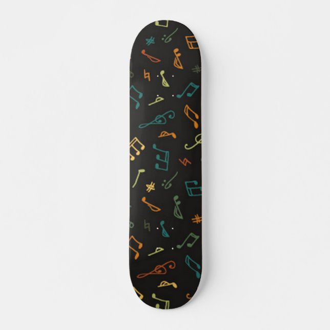 Music pattern skateboard (Front)