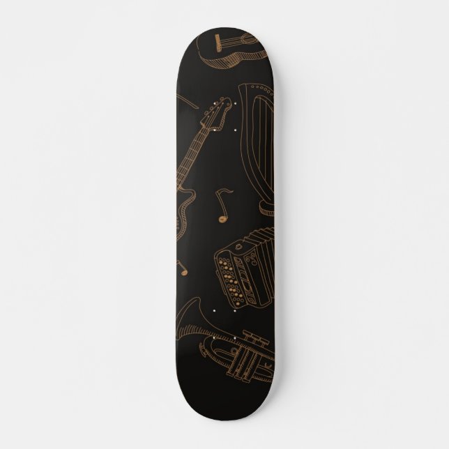 Music pattern skateboard (Front)