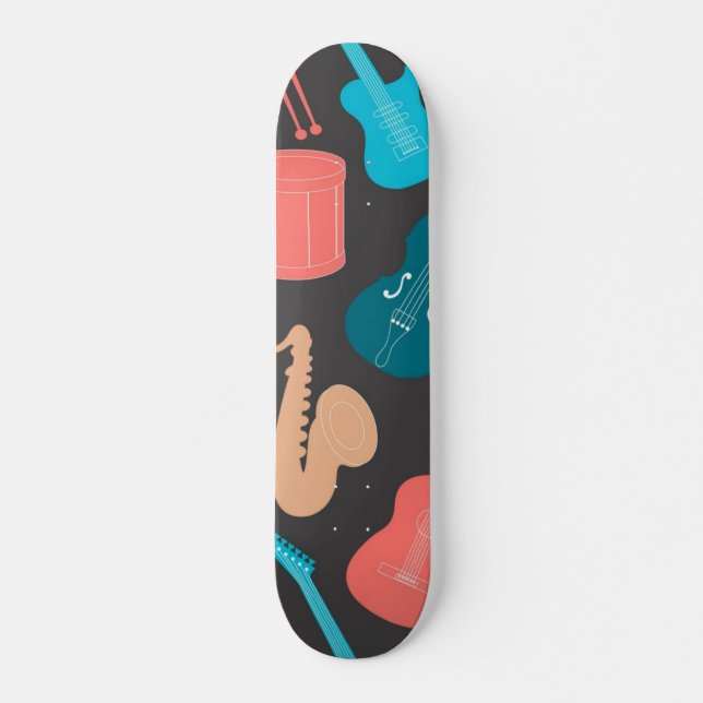 Music pattern skateboard (Front)