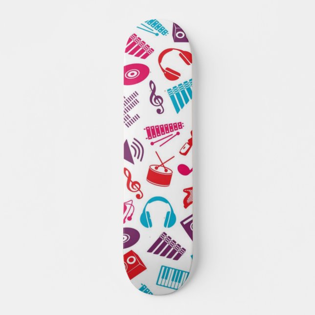Music pattern skateboard (Front)
