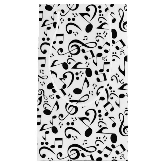 Music pattern small gift bag (Front)