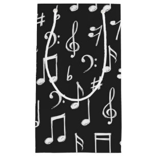 Music pattern small gift bag