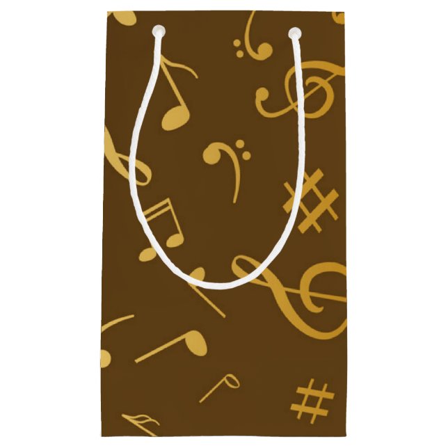 Music pattern small gift bag (Front)