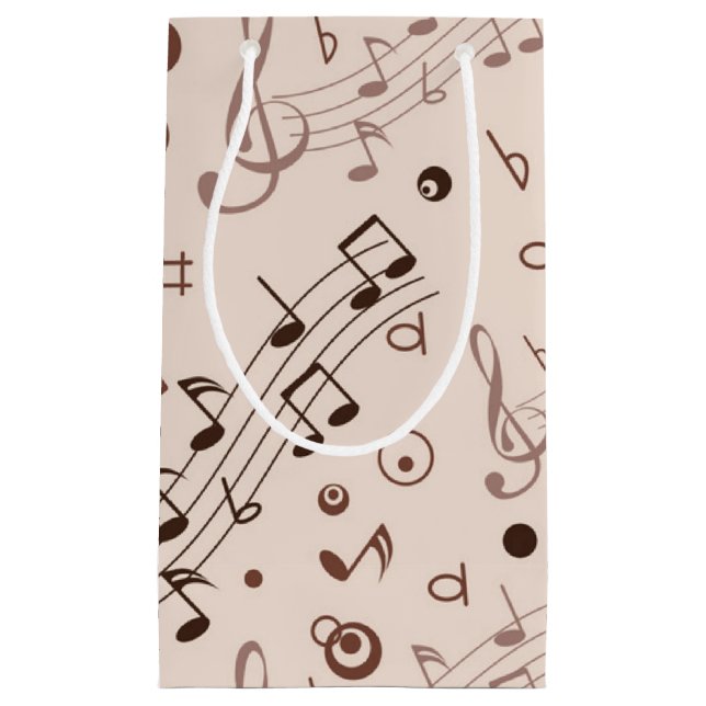 Music pattern small gift bag (Front)