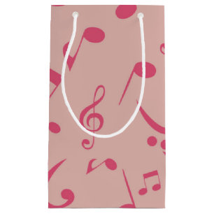 Music pattern small gift bag