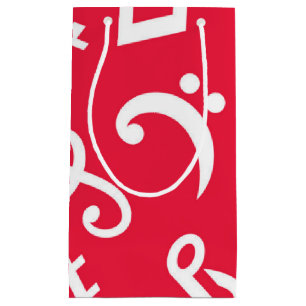 Music pattern small gift bag
