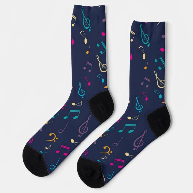 Music pattern socks (Left)